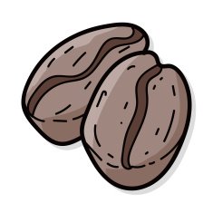 coffee bean color doodle N4
