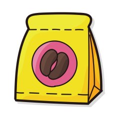 coffee bean color doodle N5