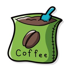 coffee bean color doodle N12