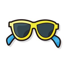 sun glasses color doodle N2