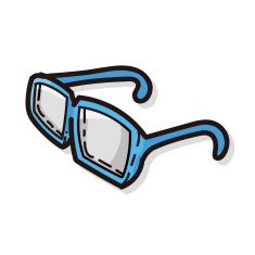 glasses color doodle