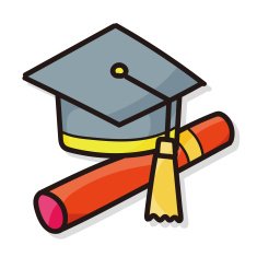 graduation cap color doodle N2