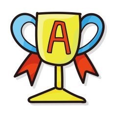 Trophy color doodle