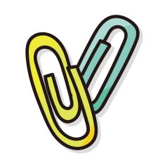 stationery clip color doodle N2