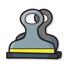 stationery clip color doodle N3