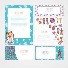 Templates with traditional japanese elements
