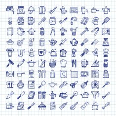 doodle kitchen icons N5