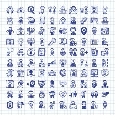 doodle people icons