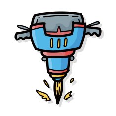 Electric drill color doodle
