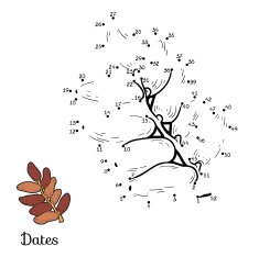 Numbers game fruits and vegetables (dates)