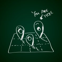 Simple doodle of a location map