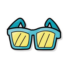 sunglasses color doodle