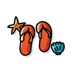 flip flop color doodle