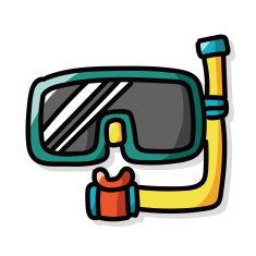 snorkel color doodle