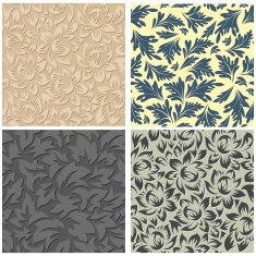 4 Floral Seamless Patterns