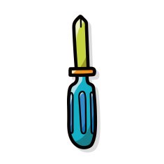 Screwdrivers color doodle N2