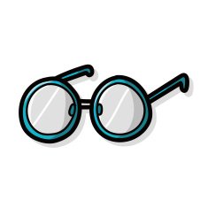 glasses color doodle N2