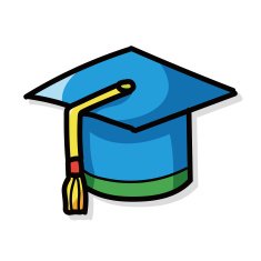 graduation cap color doodle N3