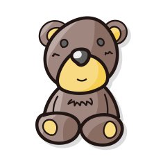 teddy bear color doodle N2