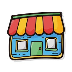 shop store color doodle