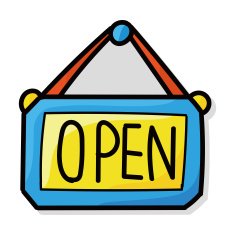 open sign color doodle N2