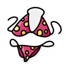 bikini color doodle