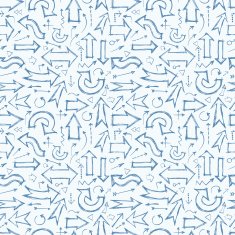 Seamless background with blue arrows on white N2