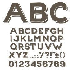 Hand drawin alphabet handwritting abc vector font Type letters numbers N3