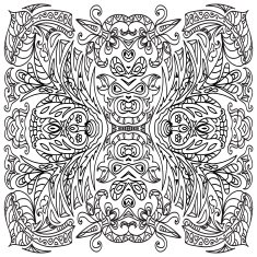 Abstract zentangle pattern