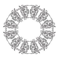 Abstract zentangle frame