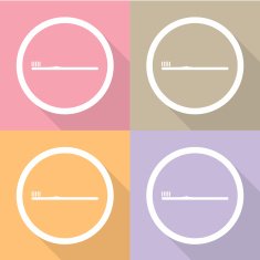 Vector Toothbrushes icon Illustration EPS10 N4