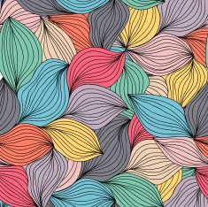Seamless abstract wavy hand-drawn pattern Endless patt