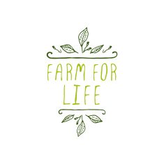 Farm for life - product label on white background