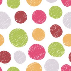 Hand drawn pattern from colorful circles