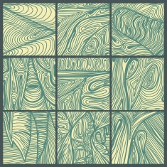 Set of 9 monochrome doodle textures