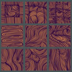 Set of 9 monochrome doodle textures N3