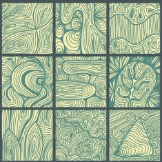 Set of 9 monochrome doodle textures N4