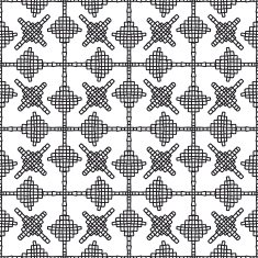 Ethnic monochrome seamless pattern Hand-drawn background template N3