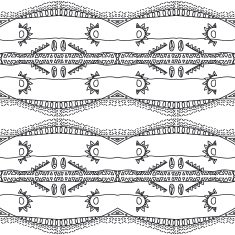 Ethnic monochrome seamless pattern Hand-drawn background template N4