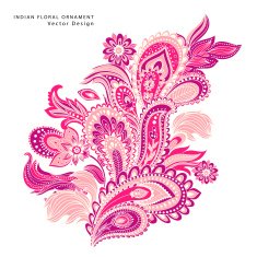 Beautiful Indian floral mandala ornament N16