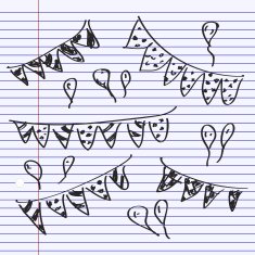 Simple doodle of some bunting N3