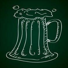 Simple doodle of a beer glass N5