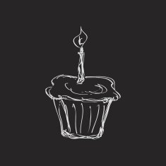 Simple doodle of a cake N7