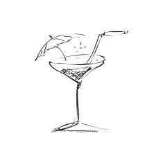 Simple doodle of a cool drink N2