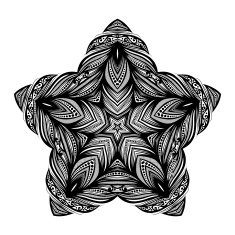 Vector Beautiful Deco Black Star N14