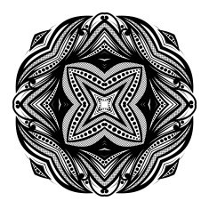 Vector Beautiful Deco Black Square N23
