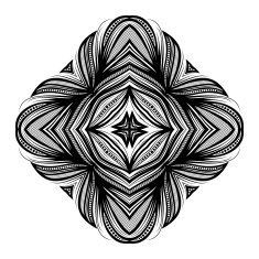 Vector Beautiful Deco Black Square N24