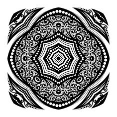 Vector Beautiful Deco Black Square N25
