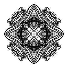 Vector Beautiful Deco Black Square N26