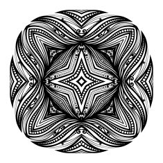 Vector Beautiful Deco Black Square N27